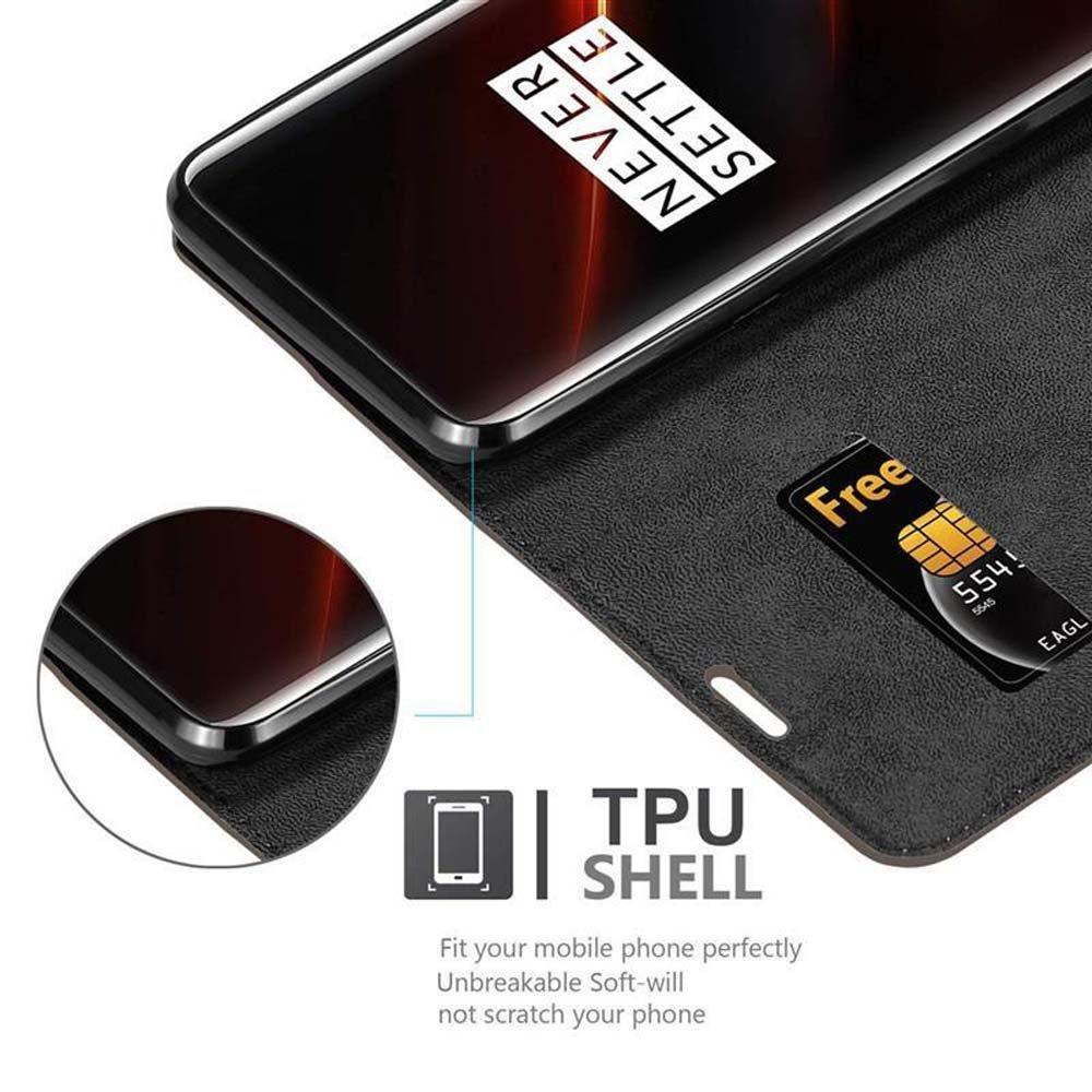 Cadorabo  Housse compatible avec OnePlus 7T PRO - Coque de protection avec fermeture magnétique, fonction de support et compartiment pour carte 