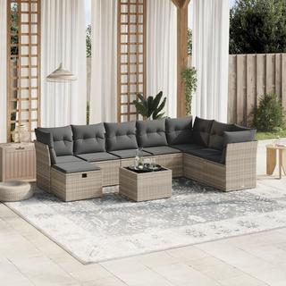 VidaXL set divano da giardino Polirattan  