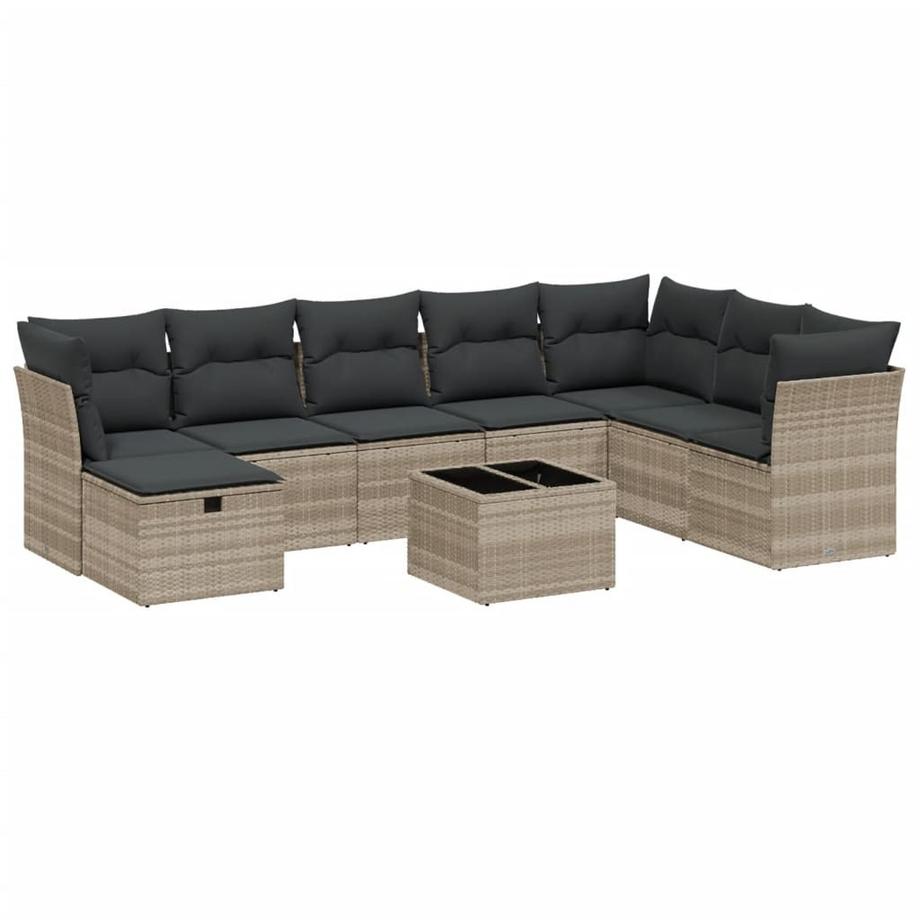 set divano da giardino Polirattan