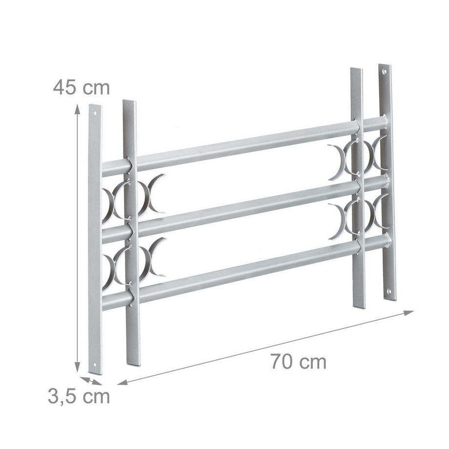B2X  Einbruchschutz mit ausziehbarem Fenstergitter 