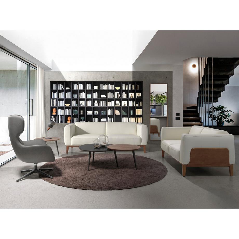 ANGEL CERDA Divano a 3 posti in pelle bianca  