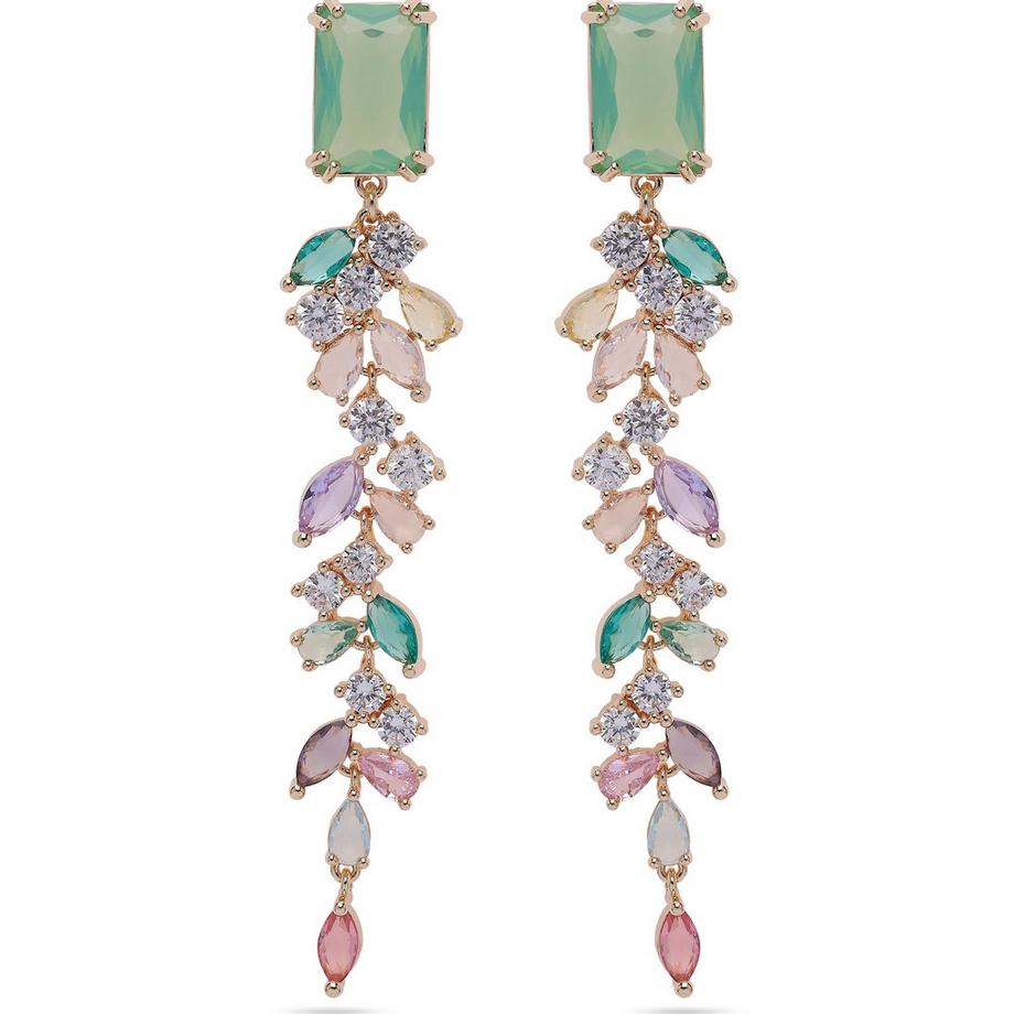 Elegante Blattreiche Hängeohrringe