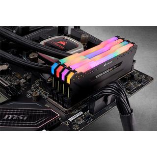 Corsair  DDR4-RAM Vengeance RGB PRO Black 3200 MHz 4x 16 GB 64GB, DDR4-3200, DIMM 288 