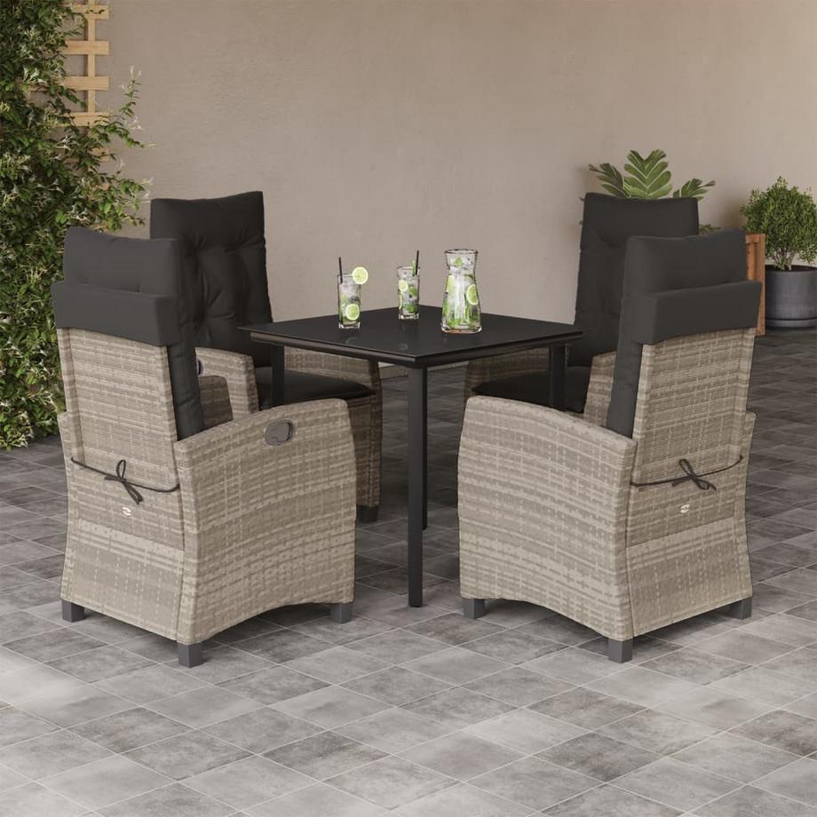 VidaXL set da pranzo da giardino Polirattan  