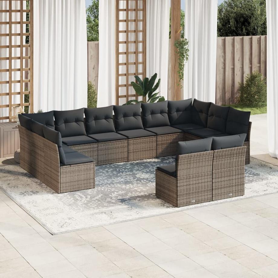 VidaXL set divano da giardino Polirattan  