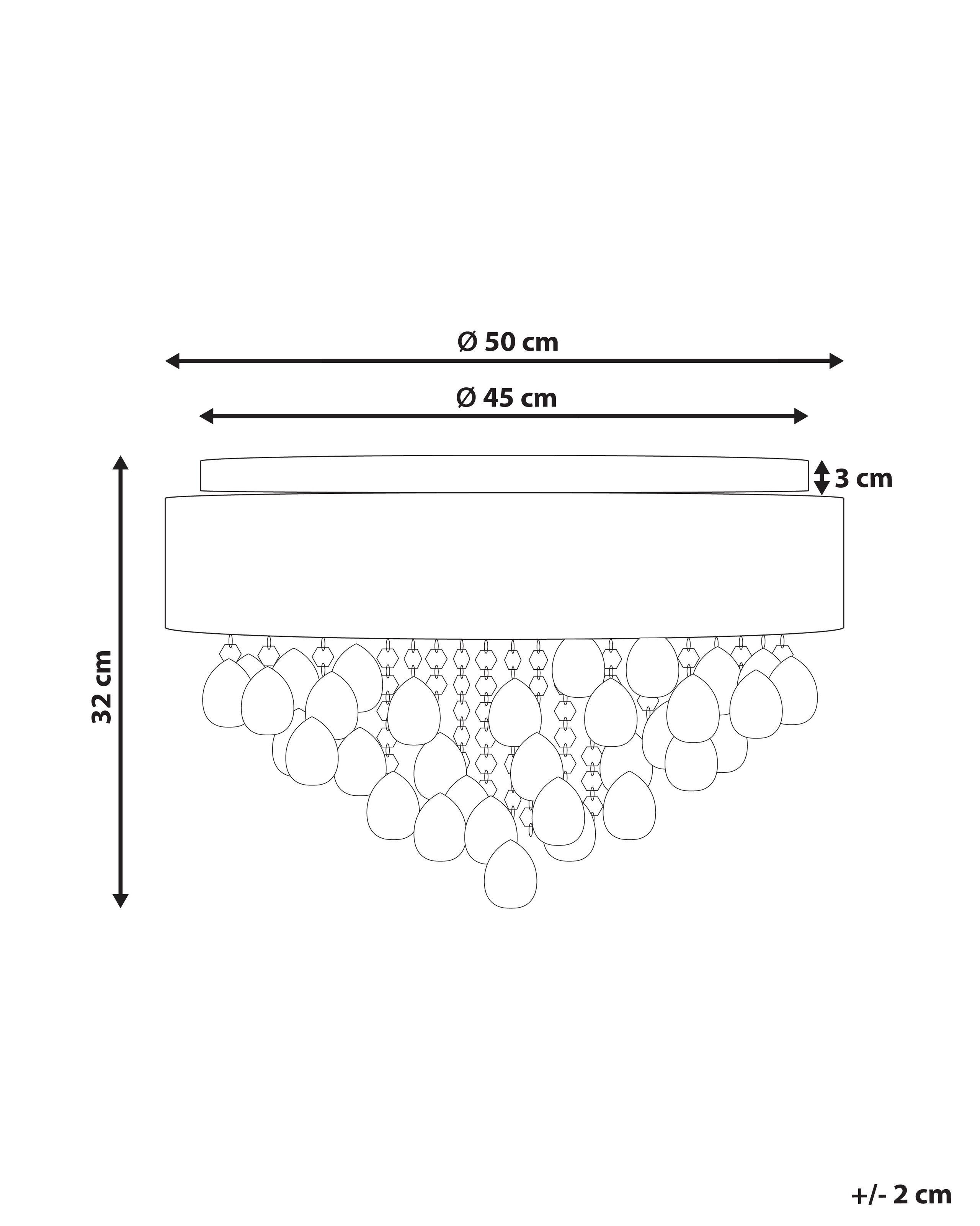 Beliani Lampadario en Cristallo Glamour CEDEIRA  