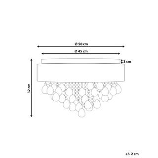 Beliani Lampe suspension en Cristal Glamour CEDEIRA  