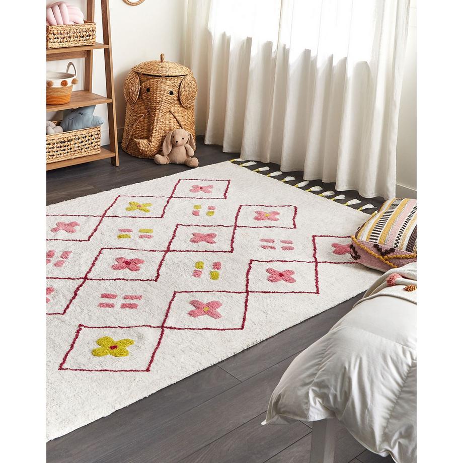 Beliani Kinderteppich aus Baumwolle Boho CAVUS  