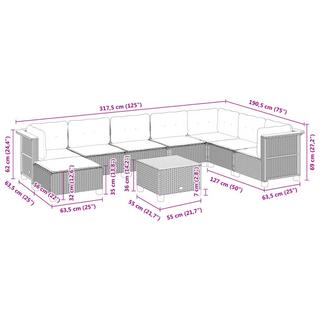 VidaXL Garten sofagarnitur poly-rattan  