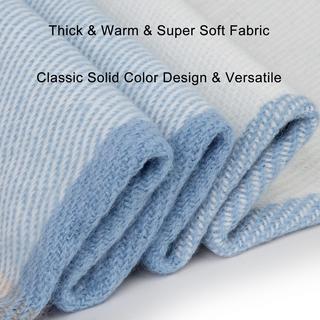 Only-bags.store Karierter Winterschal mit Fransen  