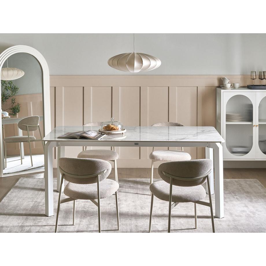 Beliani Tavolo da pranzo da giardino en Pietra sinterizzata Moderno FELETTO  