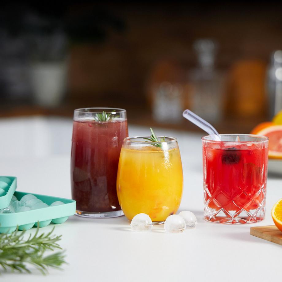 B2X  Moule à glaçons rond en silicone, lot de 4 