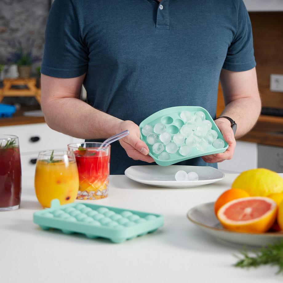 B2X  Moule à glaçons rond en silicone, lot de 4 