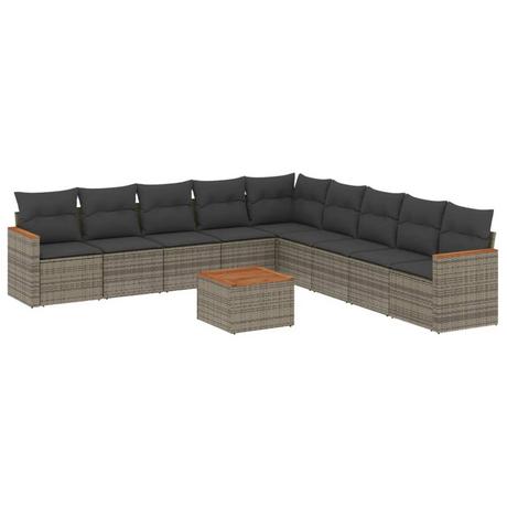 VidaXL set divano da giardino Polirattan  