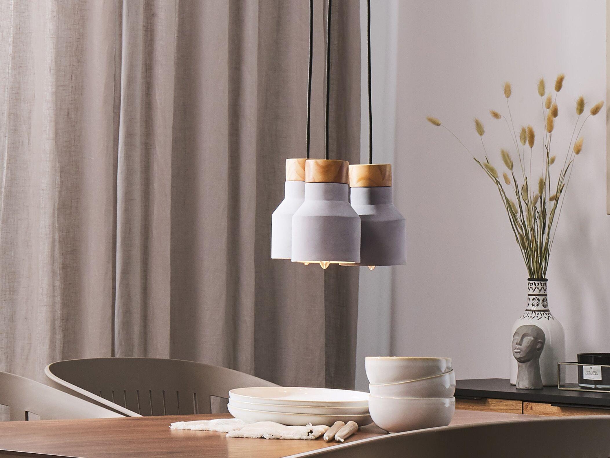 Beliani Lampe suspension en Béton Moderne BAHT  