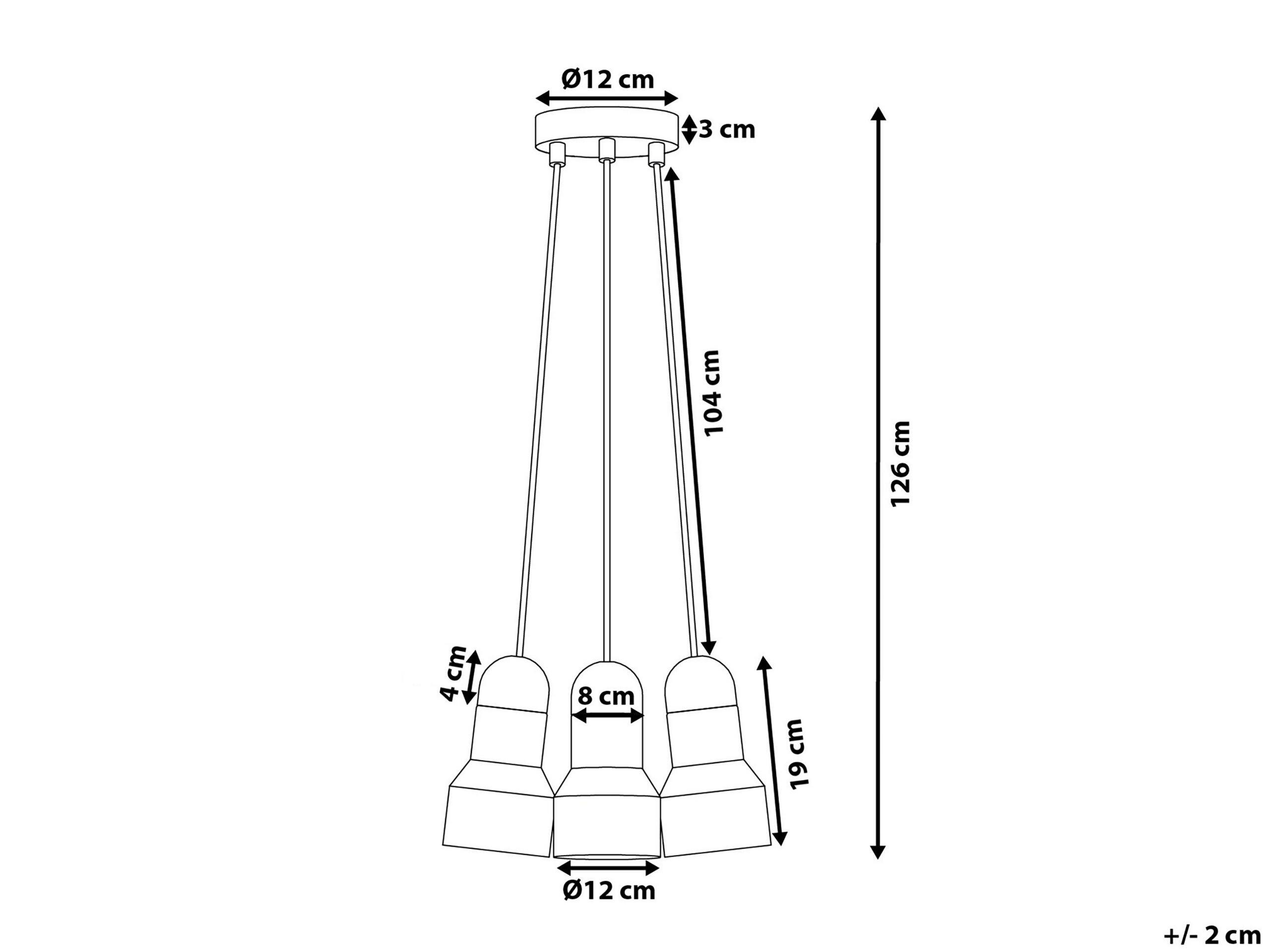 Beliani Lampadario en Cemento Moderno BAHT  