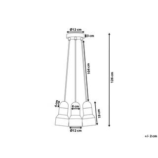 Beliani Lampe suspension en Béton Moderne BAHT  