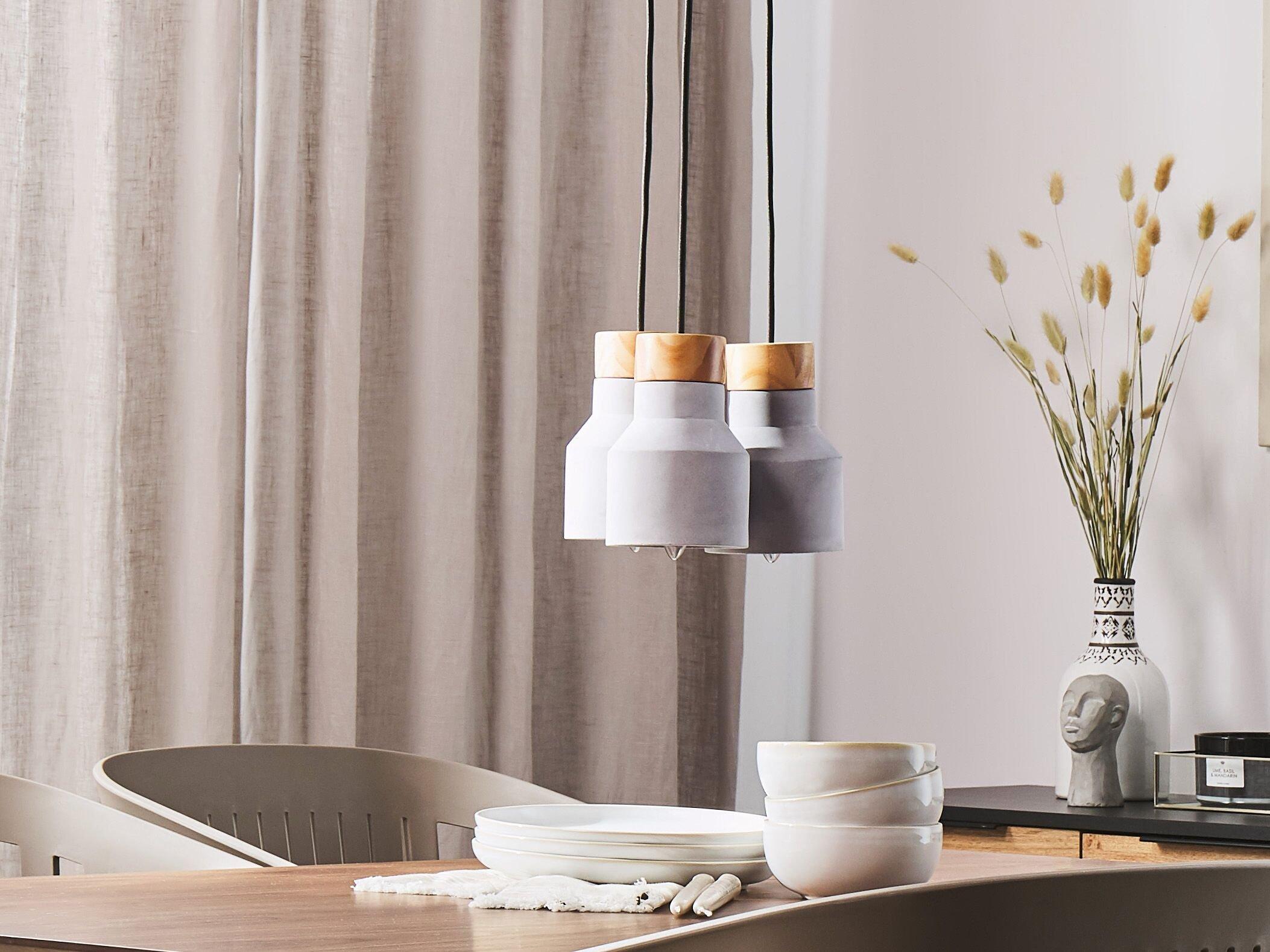 Beliani Lampe suspension en Béton Moderne BAHT  