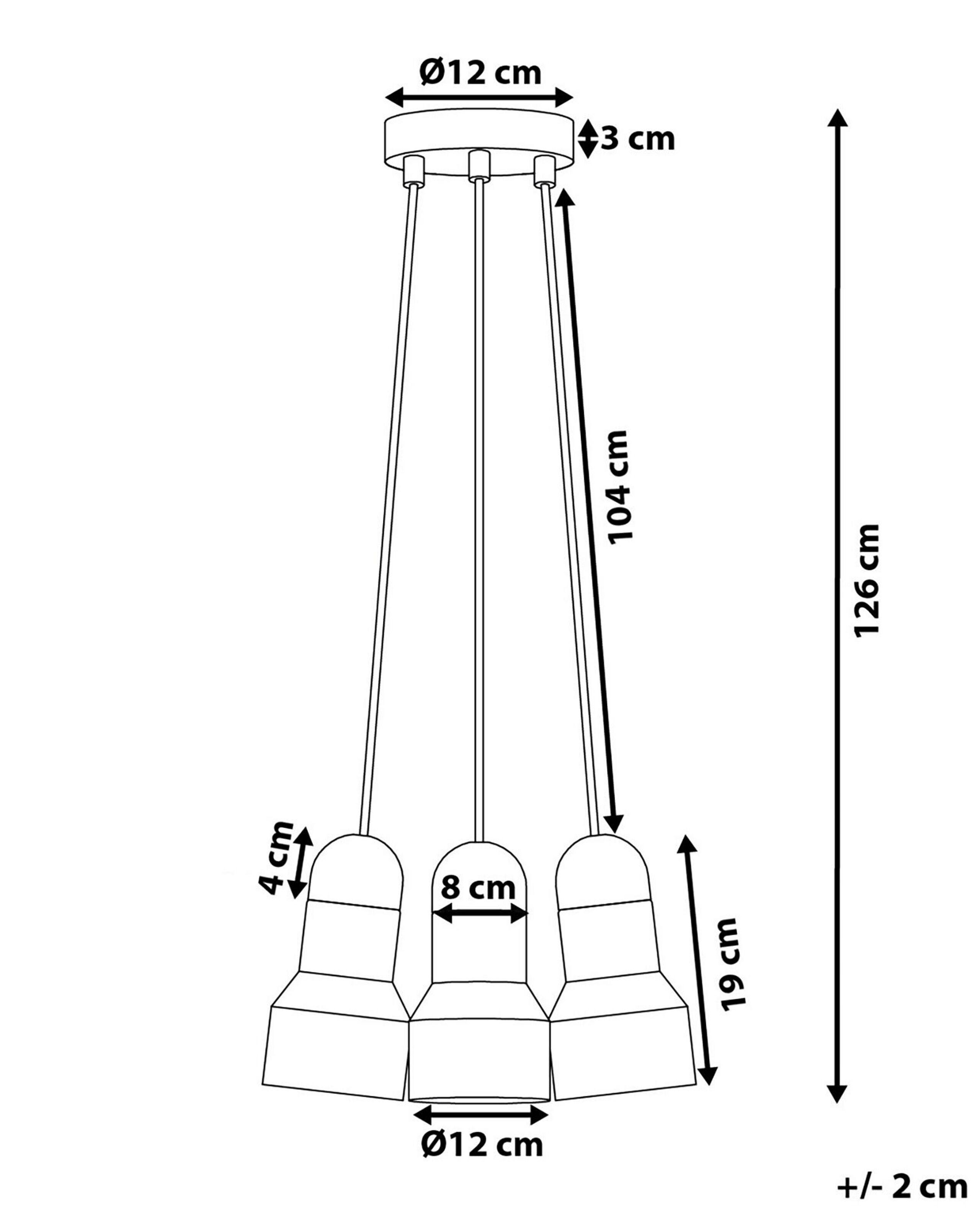 Beliani Lampe suspension en Béton Moderne BAHT  