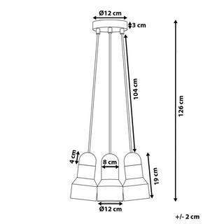 Beliani Lampe suspension en Béton Moderne BAHT  