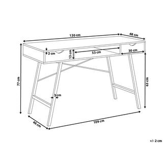 Beliani Schreibtisch aus MDF-Platte Modern CLARITA  