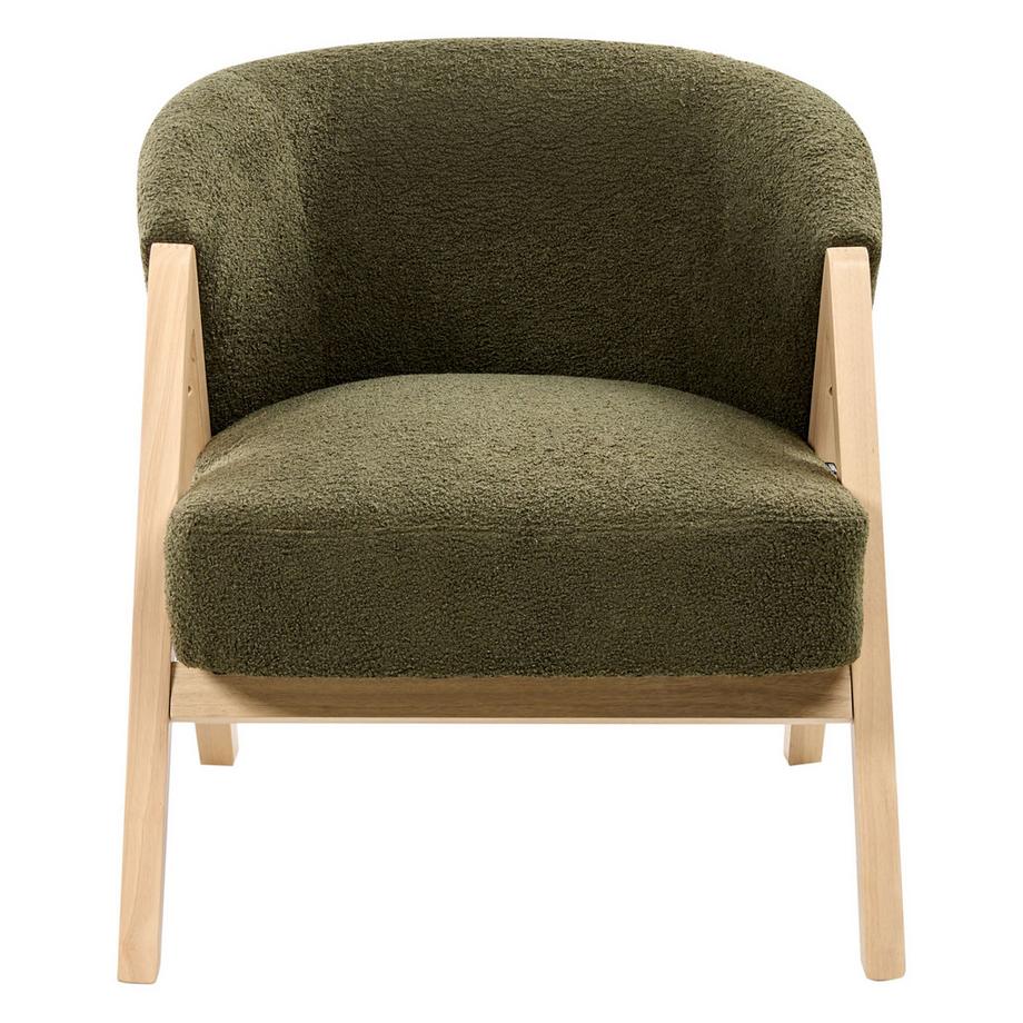 Beliani Fauteuil en Bouclé Traditionnel SKEI  