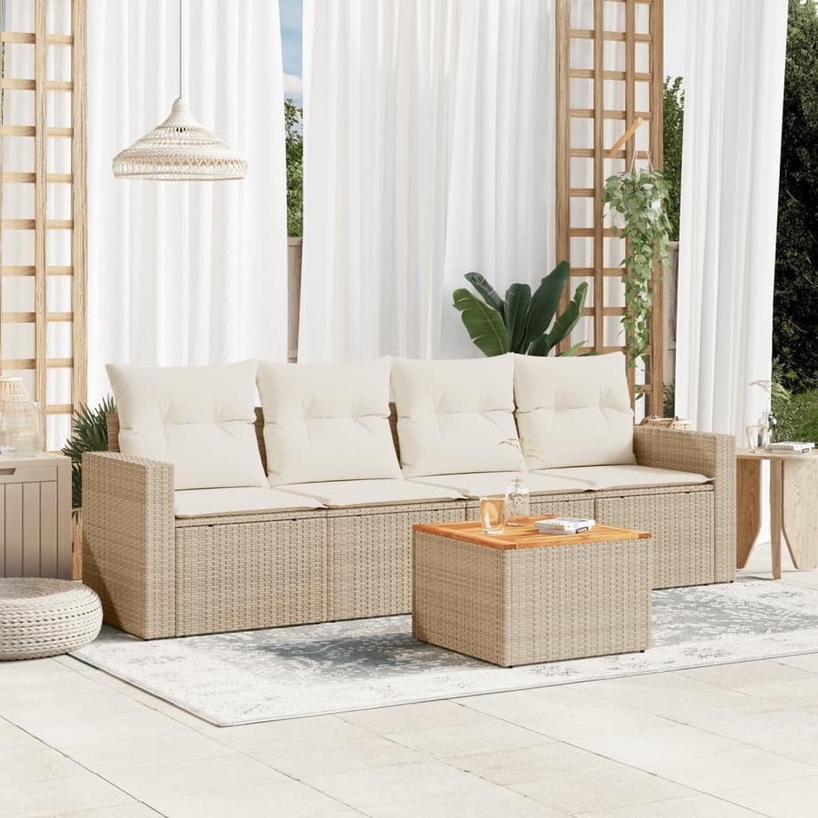 VidaXL Ensemble de canapés de jardin rotin synthétique  