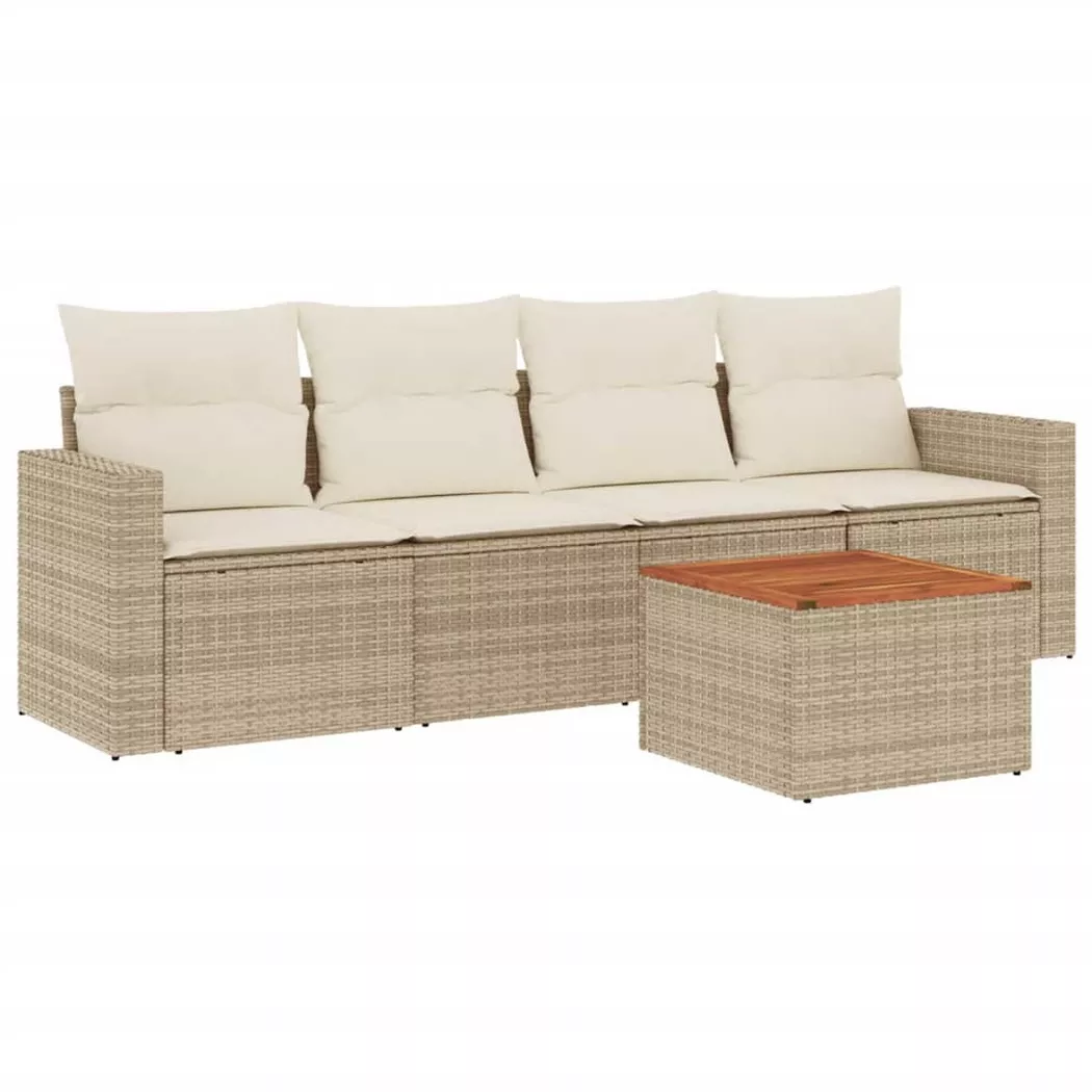 VidaXL - Garten sofagarnitur poly-rattan, One Size, Beige