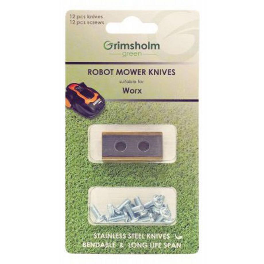 Set coltelli con 12 coltelli di ricambio e 12 viti Worx Landroid