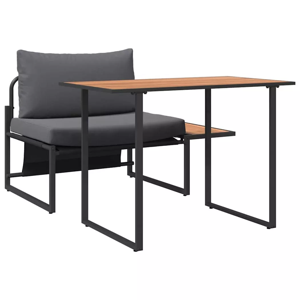 vidaXL Outdoor-Stahl-Sitzmöbel 2 stk. Anthrazit Stahl