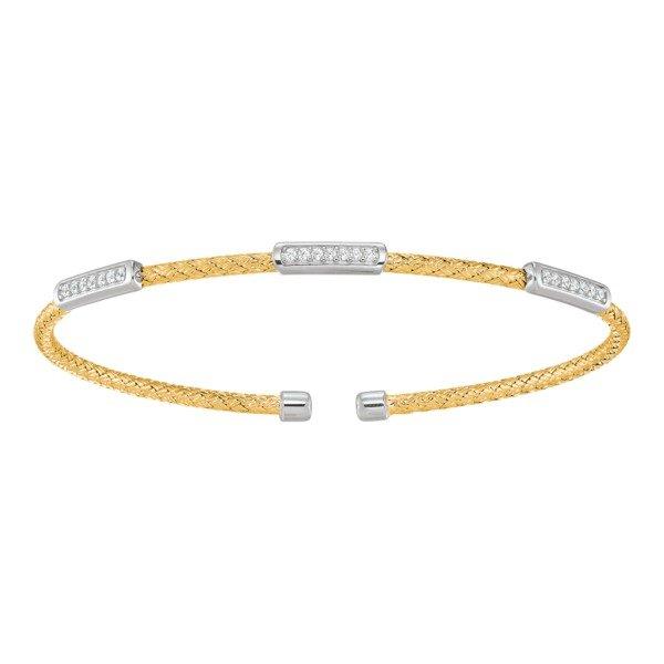 Charles Garnier  Zweifarbiges Silberarmband 