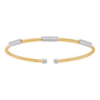 Charles Garnier  Zweifarbiges Silberarmband 