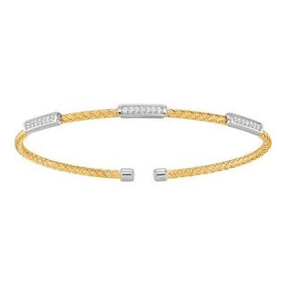 Charles Garnier  Zweifarbiges Silberarmband 