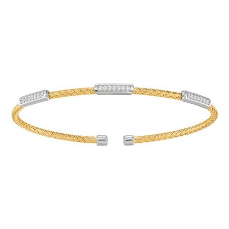 Charles Garnier  Zweifarbiges Silberarmband 