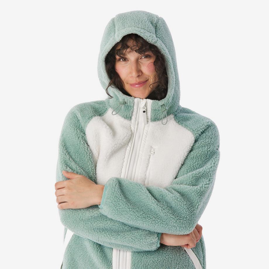 QUECHUA Fleece zum Wandern mit Kapuze  