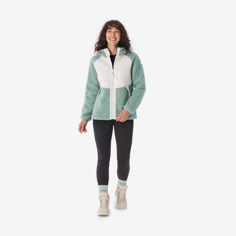 QUECHUA Fleece zum Wandern mit Kapuze  