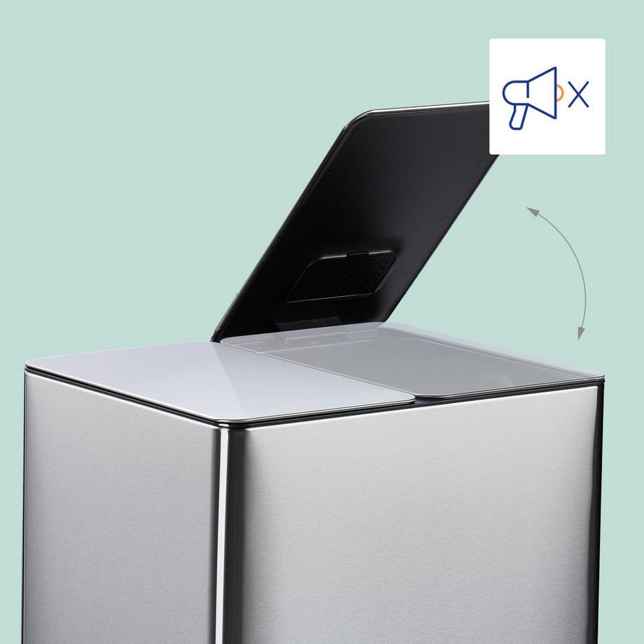 Northix Doppelter Küchenabfalleimer mit Fußpedal  