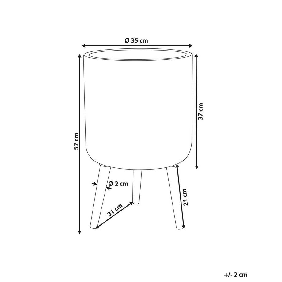 Beliani Vaso per piante rialzato en Fibra d'argilla Classico MACLURA  