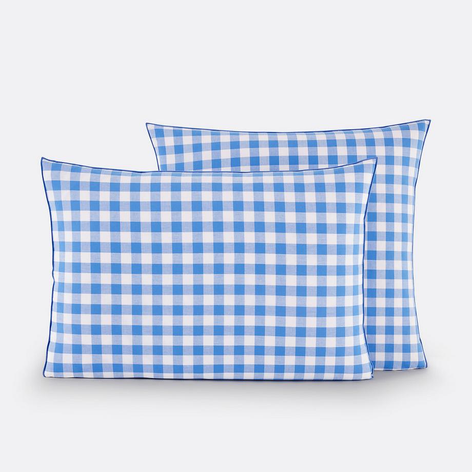 La Redoute Intérieurs Veldi Bleu Vichy Taie d'oreiller  