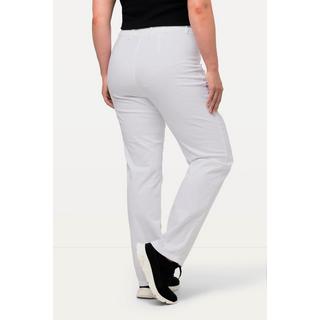 Ulla Popken  Pantaloni estivi modello Mony in tessuto piacevolmente leggero ed elasticizzato con tasche con zip 