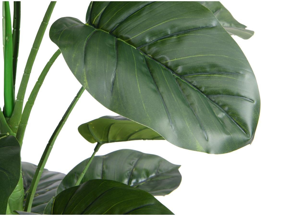 Vente-unique Kunstpflanze Taro-Baum mit Topf - H. 160 cm - Grün - BAJA  