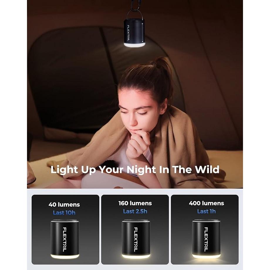 Flextail  TINY PUMP 2X 3-in-1 Outdoor-Pumpe mit Campinglampe 