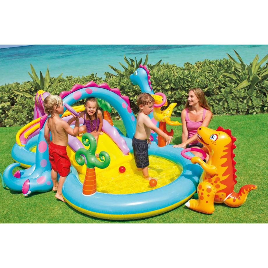 Intex  Piscine gonflable pour enfants, aire de jeux aquatique, toboggan, fontaine INTEX 57135 