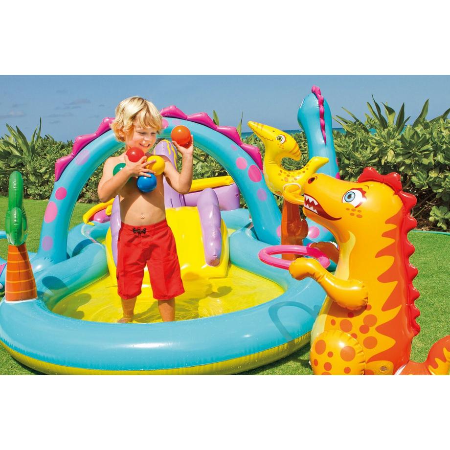Intex  Piscine gonflable pour enfants, aire de jeux aquatique, toboggan, fontaine INTEX 57135 