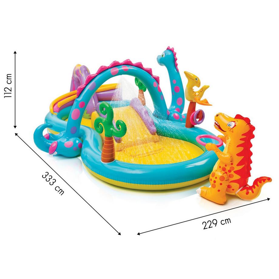 Intex  Piscine gonflable pour enfants, aire de jeux aquatique, toboggan, fontaine INTEX 57135 