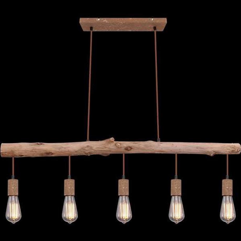 mutoni Lampe à suspension Jakob métal rouille 5xE27  