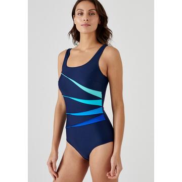 Maillot de bain spécial sport, brassière élastiquée intégrée.