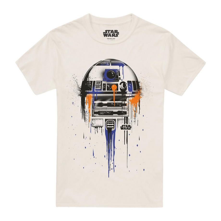 Tshirt motif R2D2 style peinture dégoulinante