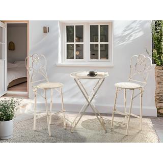 Beliani Tavolo da bar da giardino en Ferro Retrò TRIESTE  