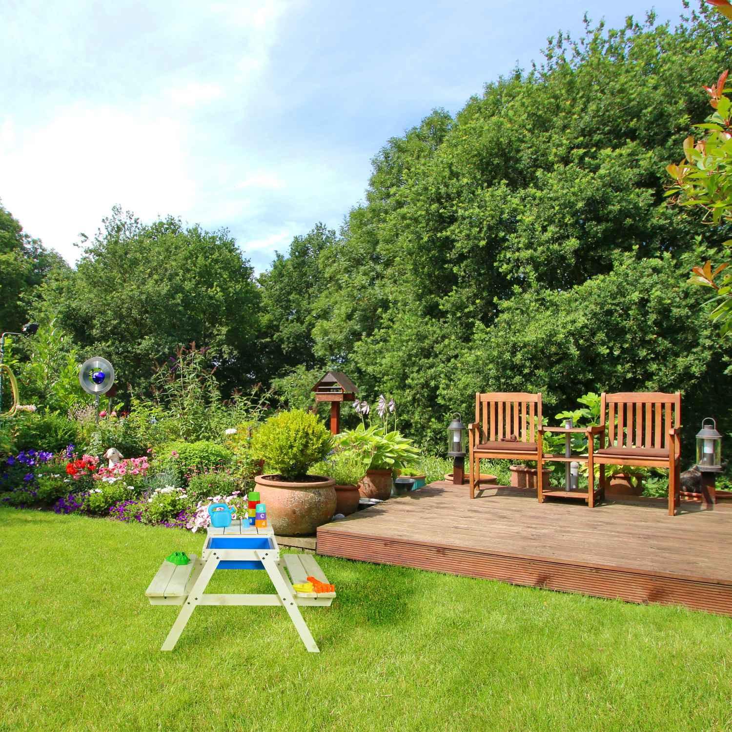Northio Gruppo di sedute bianche per bambini in legno  